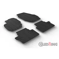 GledRing Rubbermatten Volvo V70/XC70 2007- (T profiel 4-delig + montageclips) voor o.a. VOLVO
