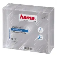 Hama Cd Double Jewel Case, Pack Of 5
