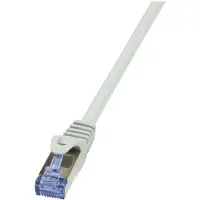 Logilink CAT 6A netwerkkabel, 10G, S/FTP, PIMF, PrimeLine, grijs, 0,5 meter