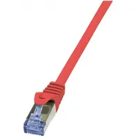 Logilink CAT 6A netwerkkabel, 10G, S/FTP, PIMF, PrimeLine, rood, 0,5 meter