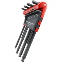 Facom Inbus Haakse schroevendraaierset 3/32 inch, 1/8 inch, 5/32 inch, 3/16 inch, 7/32 inch, 1/4 inch, 5/16 inch, 3/8 inch 8-delig