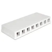 DeLOCK Uitvoerdoos | voor 8 Keystone modules | wit