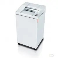 Ideal papiervernietiger 2604 MC, micro cut 0,8 x 12 mm, P-6, 100 l, 6-8 vel snijcapaciteit, met rollen, Blaue Engel, grijs