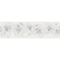 A.S. Création Behangrand vlies 95991-3 Only Borders bloemen grijs 5 m x 17 cm