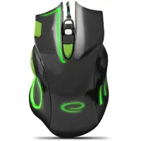Esperanza Optische USB Game Muis 7D Hawk met LED - 2400 DPI - Groen