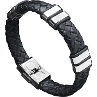 Montebello Armband Arwa - Heren - Pu Leer - 316L Staal - 16 mm - 20 cm
