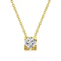 Montebello Ketting Aruna Gold - Dames - 316L Staal PVC - Zirkonia - ?5 mm - 40 + 5 cm