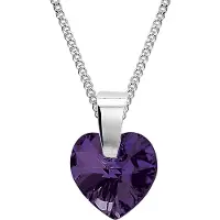 Montebello Ketting Aliou - Dames - 925 Zilver - SWAROVSKI ELEMENTS - Hart - ?10 mm - 45 cm