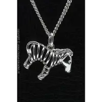 MOOYE ® - Collectie Zilveren Zebra opengewerkt ketting hanger