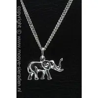 MOOYE ® - Collectie Zilveren Olifant klein ketting hanger