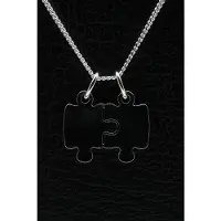 MOOYE ® - Collectie Zilveren Puzzelstuk ketting hanger - middel