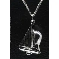 MOOYE ® - Collectie Zilveren Zeilboot ketting hanger