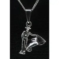 MOOYE ® - Collectie Zilveren Toreador Matador Stierenvechter ketting hanger