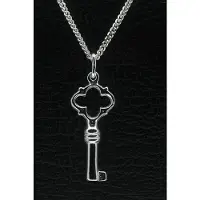 MOOYE ® - Collectie Zilveren Sleutel ketting hanger - middel