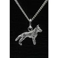 MOOYE ® - Collectie Zilveren Hollandse herder ketting hanger - ruwhaar - klein