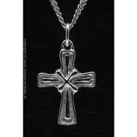 MOOYE ® - Collectie Zilveren Kruis gekruist ketting hanger