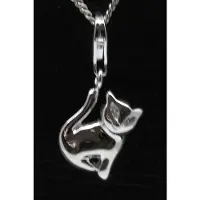 MOOYE ® - Collectie Zilveren Poes zitend hanger n bedel