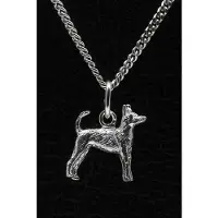 MOOYE ® - Collectie Zilveren Podenco portugues pequeno ketting hanger - klein