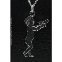 MOOYE ® - Collectie Zilveren Peuter vlak ketting hanger