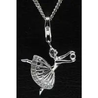 MOOYE ® - Collectie Zilveren Ballerina hanger n bedel