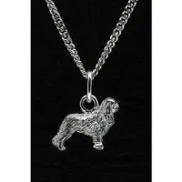 MOOYE ® - Collectie Zilveren King Charles spaniel ketting hanger - klein