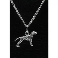 MOOYE ® - Collectie Zilveren Cesky fousek met staart ketting hanger - klein