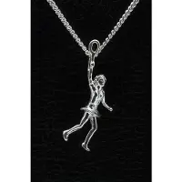 MOOYE ® - Collectie Zilveren Tennisspeelster ketting hanger