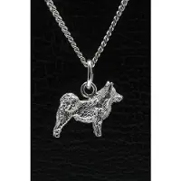 MOOYE ® - Collectie Zilveren Zweedse lappenhond ketting hanger - klein