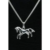 MOOYE ® - Collectie Zilveren Paard waaierstaart ketting hanger