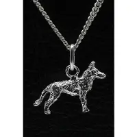 MOOYE ® - Collectie Zilveren Hollandse herder korthaar ketting hanger - klein