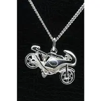 MOOYE ® - Collectie Zilveren Motor ketting hanger - met kuip