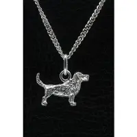 MOOYE ® - Collectie Zilveren Basset fauve de bretagne ketting hanger - klein