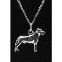 MOOYE ® - Collectie Zilveren Ca canario oren gecoupeerd ketting hanger - klein
