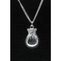 MOOYE ® - Collectie Zilveren Geldbuidel ketting hanger