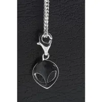 MOOYE ® - Collectie Zilveren Alien hanger n bedel
