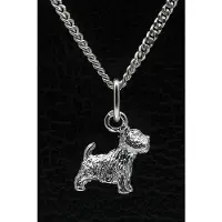 MOOYE ® - Collectie Zilveren West highland white Terrier ketting hanger - klein
