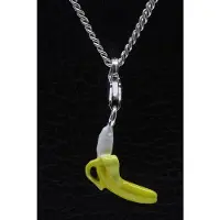MOOYE ® - Collectie Zilveren Banaan opengepeld hanger n bedel