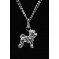 MOOYE ® - Collectie Zilveren Bichon frise ketting hanger - klein