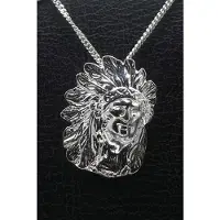 MOOYE ® - Collectie Zilveren Indiaan ketting hanger - middel