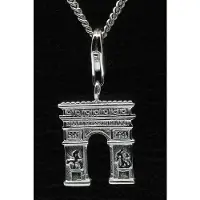 MOOYE ® - Collectie Zilveren Arc de Triomphe Parijs hanger n bedel