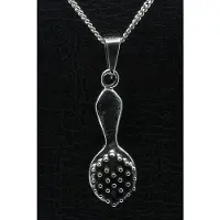 MOOYE ® - Collectie Zilveren Borstel bewerkt ketting hanger
