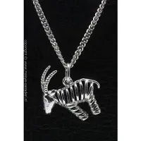 MOOYE ® - Collectie Zilveren Steenbok opengewerkt ketting hanger