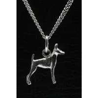 MOOYE ® - Collectie Zilveren Amerikaanse toy terrier ketting hanger - klein