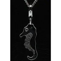 MOOYE ® - Collectie Zilveren Zeepaard vlak hanger n bedel
