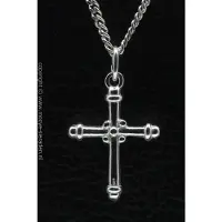 MOOYE ® - Collectie Zilveren Kruis bewerkt ketting hanger