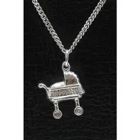MOOYE ® - Collectie Zilveren Kinderwagen - Poppenwagen ketting hanger