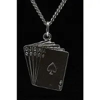 MOOYE ® - Collectie Zilveren Kaartspel ketting hanger