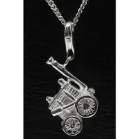 MOOYE ® - Collectie Zilveren Stoomlocomotief hanger n bedel