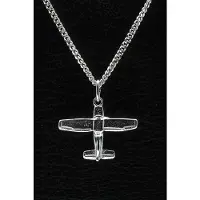 MOOYE ® - Collectie Zilveren Vliegtuig ketting hanger - 1