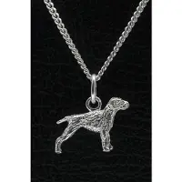 MOOYE ® - Collectie Zilveren Poedelpointer ketting hanger - klein